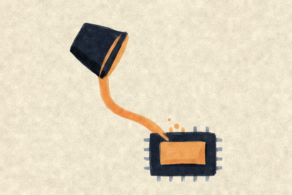 Intel's $23 billion foundry raise leads a broad chip-sector rally — editorial illustration