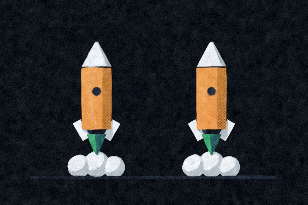CRM +13% on Q2 EPS beat; NVDA: $96B revenue, profit up 126% — editorial illustration