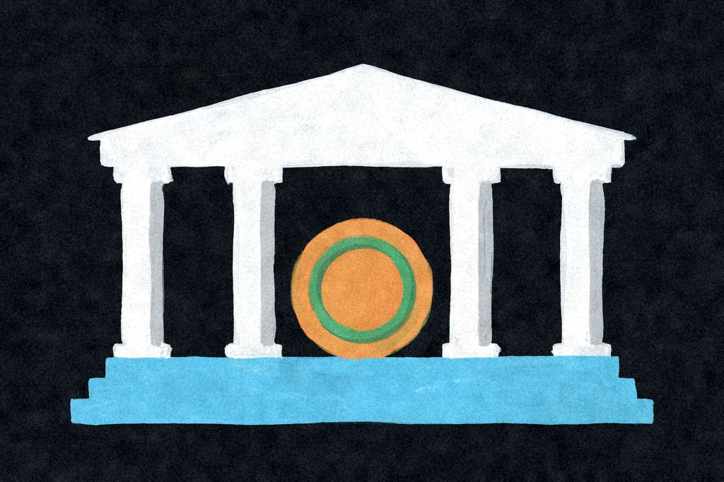 COIN +11.7% on perpetual futures filing; NFLX -4.7% on Wells Fargo downgrade — editorial illustration