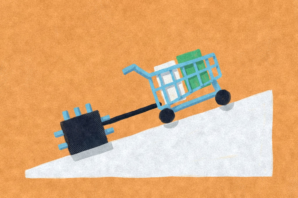 AMZN +5.0% on analyst call, PLTR +4.4% on government-cloud deal — editorial illustration